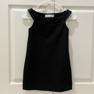 Zara Black Sleeveless boatneck Shift Dress for Girls size 8